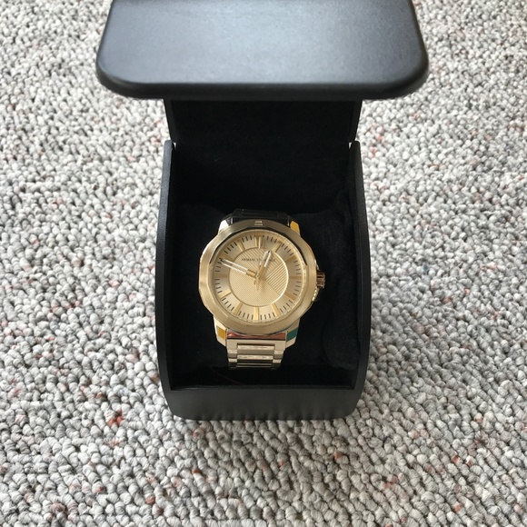 Armani Exchange Men's Ryder Gold Plated 45mm Watch - Picture 2 of 8